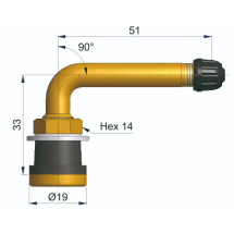 TR570C TRUCK AND BUS BRASS SUPERSINGLE VALVE  51MM