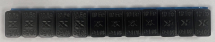 TRAX 613B-120 ADHESIVE WEIGHTS 12 X 10 GRAMS BLACK COATED TRAX 613B-120 ADHESIVE WEIGHTS 12 X 10 GRAMS BLACK COATED