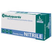GL8903 BODYGUARDS BLUE NITRILE POWDER FREE GLOVES LARGE GL8903 BODYGUARDS BLUE NITRILE POWDER FREE GLOVES LARGE