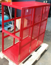 TRUCK TYRE SAFETY CAGE WITH MESH FRONT PANEL