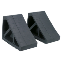 RUBBER WHEEL CHOCKS 3.3KG PAIR 115 X 270 X 175MM RUBBER WHEEL CHOCKS 3.3KG PAIR 115 X 270 X 175MM
